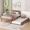 Lit plateforme jumeau en bois avec lit gigogne escamotable