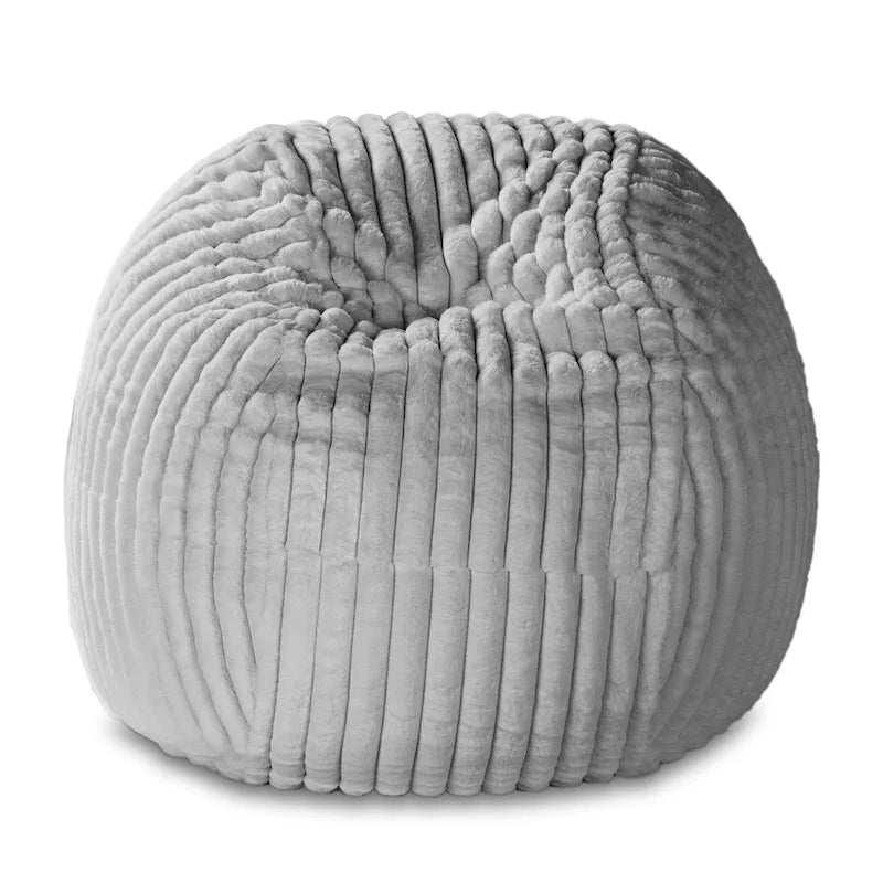 5-Foot Oversized Faux Fur Bean Bag Chair with Removable Washable Cover