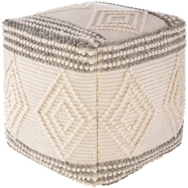 18" handgewebter Boho-Würfelpouf