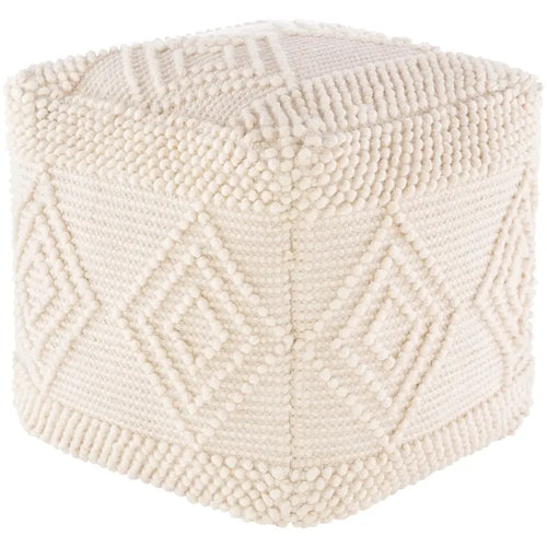 Pouf cubico boho da 18" intrecciato a mano