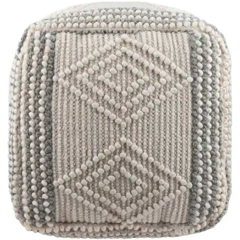 18" handgewebter Boho-Würfelpouf