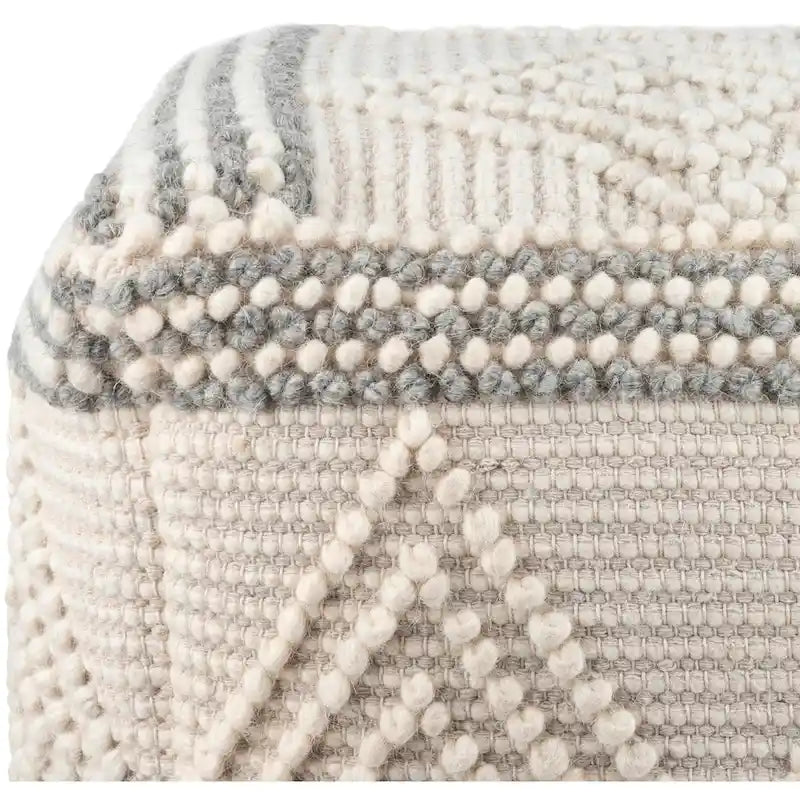 18" handgewebter Boho-Würfelpouf