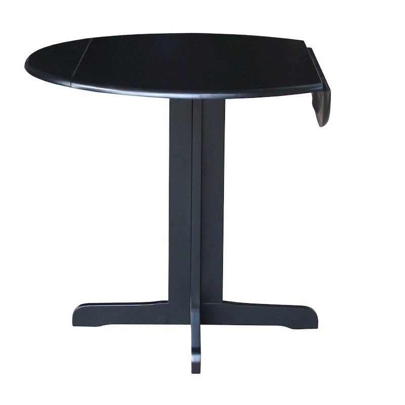 36" Round Wood Dining Table with Dual Drop Leaves