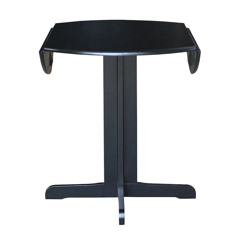 36" Round Wood Dining Table with Dual Drop Leaves