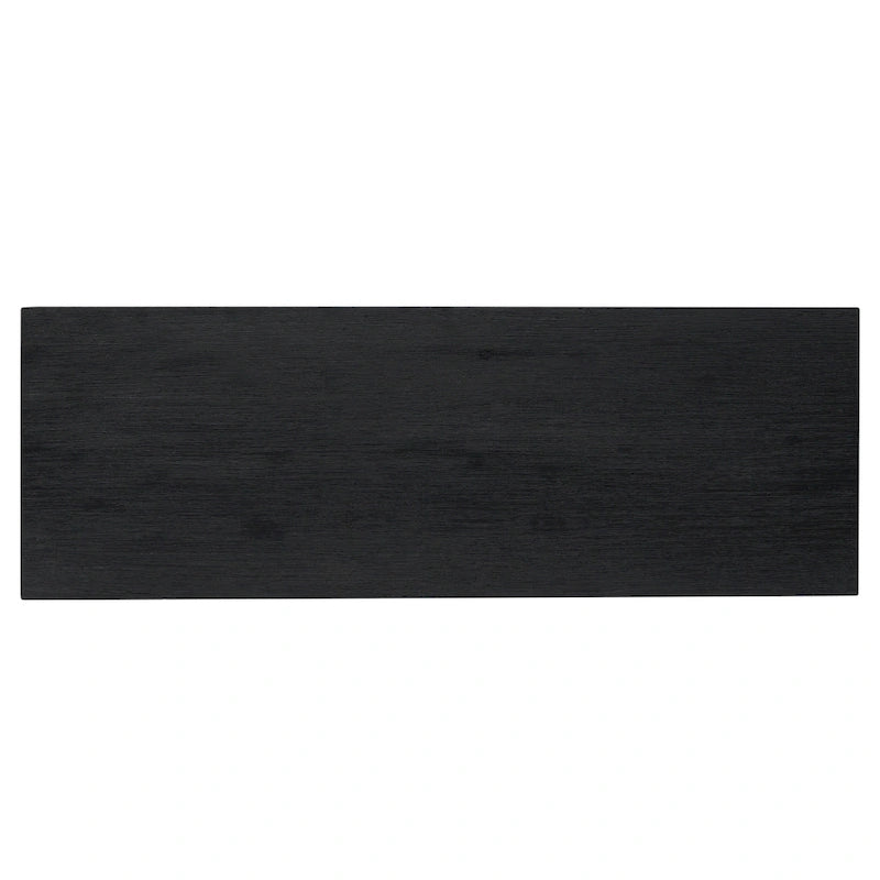 Solid Acacia Wood TV Bench with Media Storage