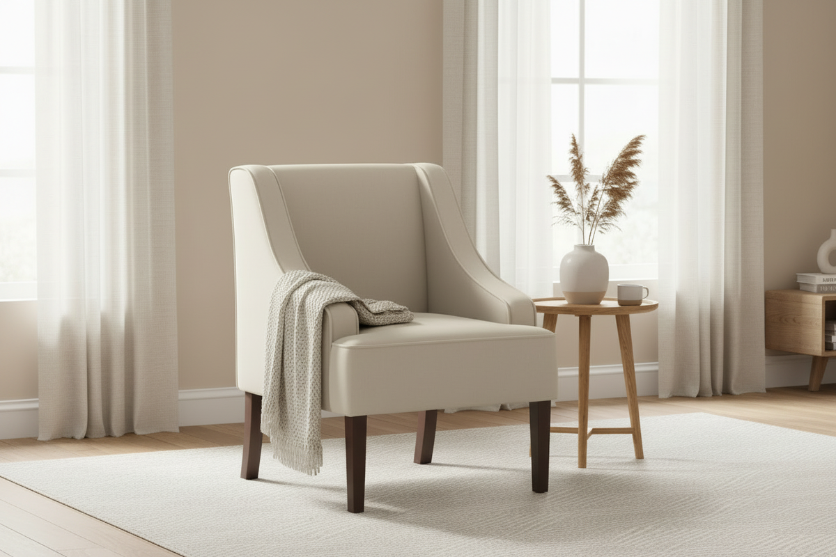 Swoop Arm Accent Chair – Wider Lifestyle Scene